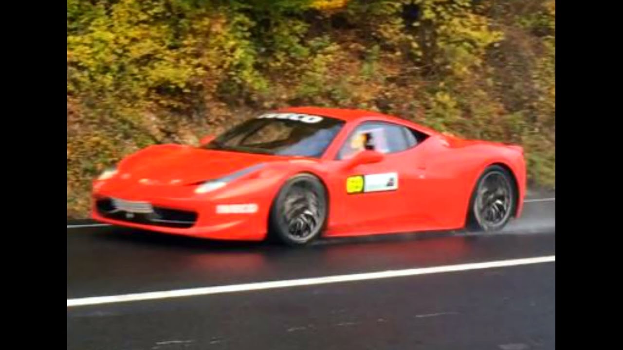 Ferrari 458 Italia Hillclimb Maximum Attack Corner Rain - Brasov 2016 - Pure Sound