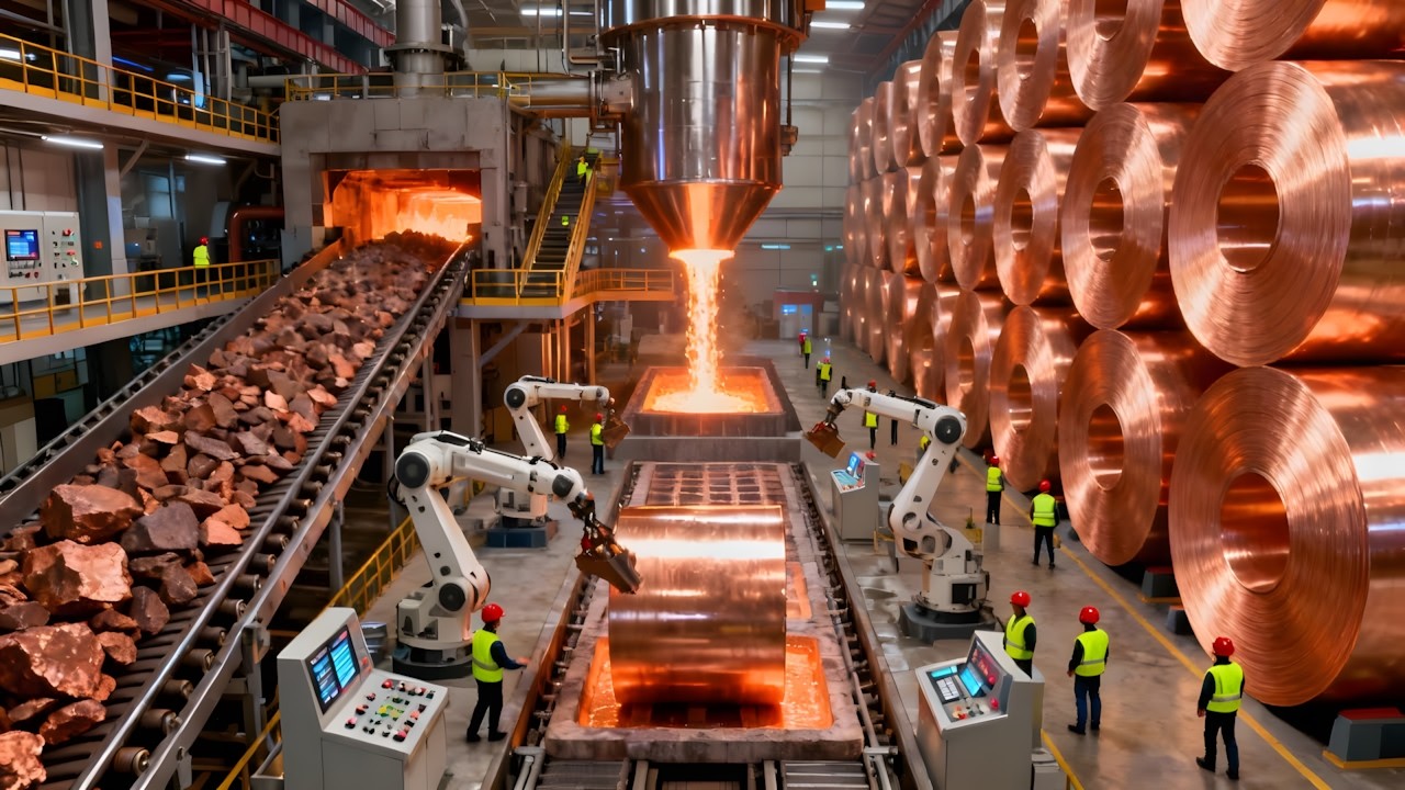 Del Mineral Crudo al Cobre Puro: El Asombroso Proceso de Producción Industrial