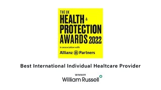 William Russell wins Best Individual International Healthcare Provider Award