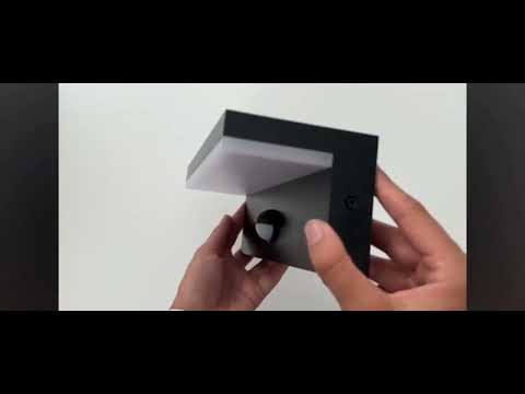 Вуличний світлодіодний світильник з датчиком руху Goldlux Tesa LED 10W 4000K IP54 чорний, видео 1