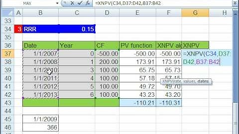Highline Excel Class 50: Value Asset: PV NPV & XNPV function