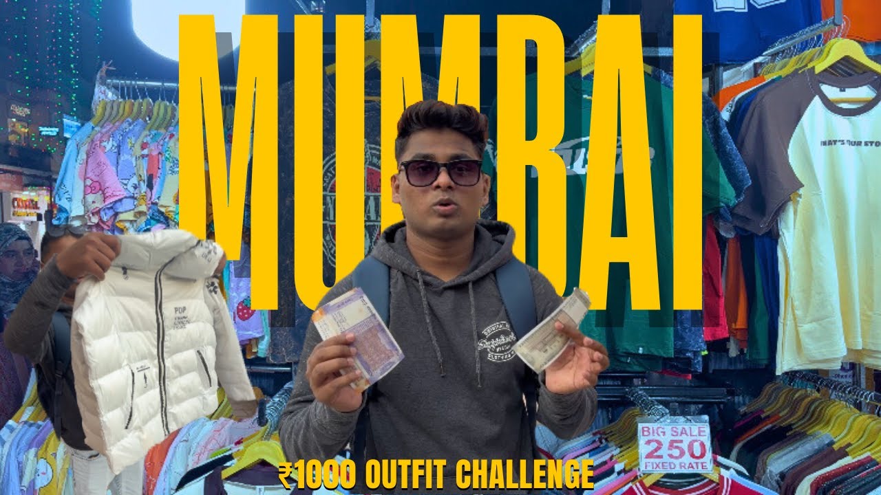 ₹1000 Outfit Challenge😱 | Bandra Linking Road🛍️ | Mumbai | abhisvlog