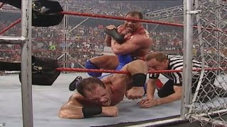 Celebrity Chris Benoit vs Kurt Angle Steel Cage Match Raw 2001 Highlights Profile