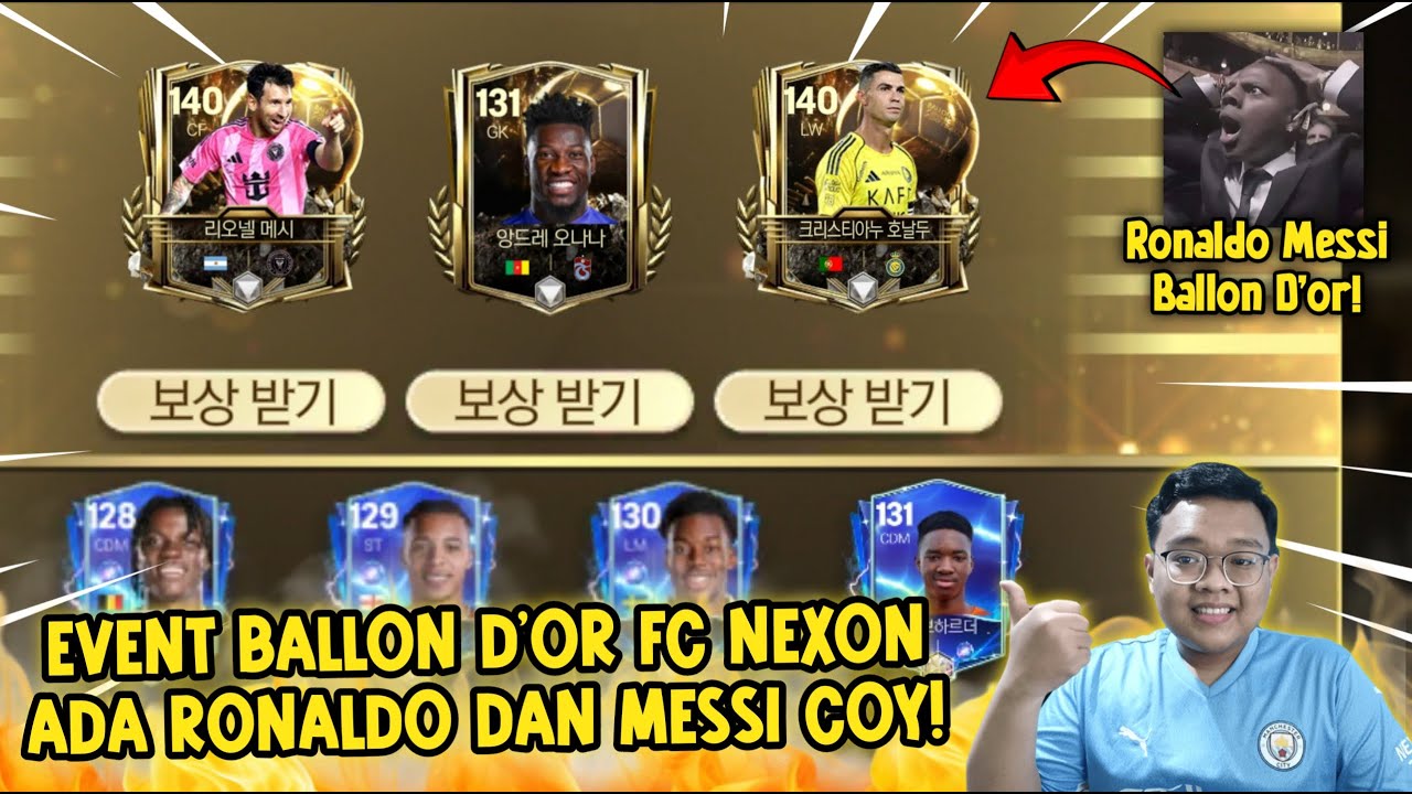 GACHA EVENT BALLON D'OR VERSI FC NEXON SIAPA SANGKA ADA TRIO GOAT GINI COY! - FC MOBILE NEXON KOREA