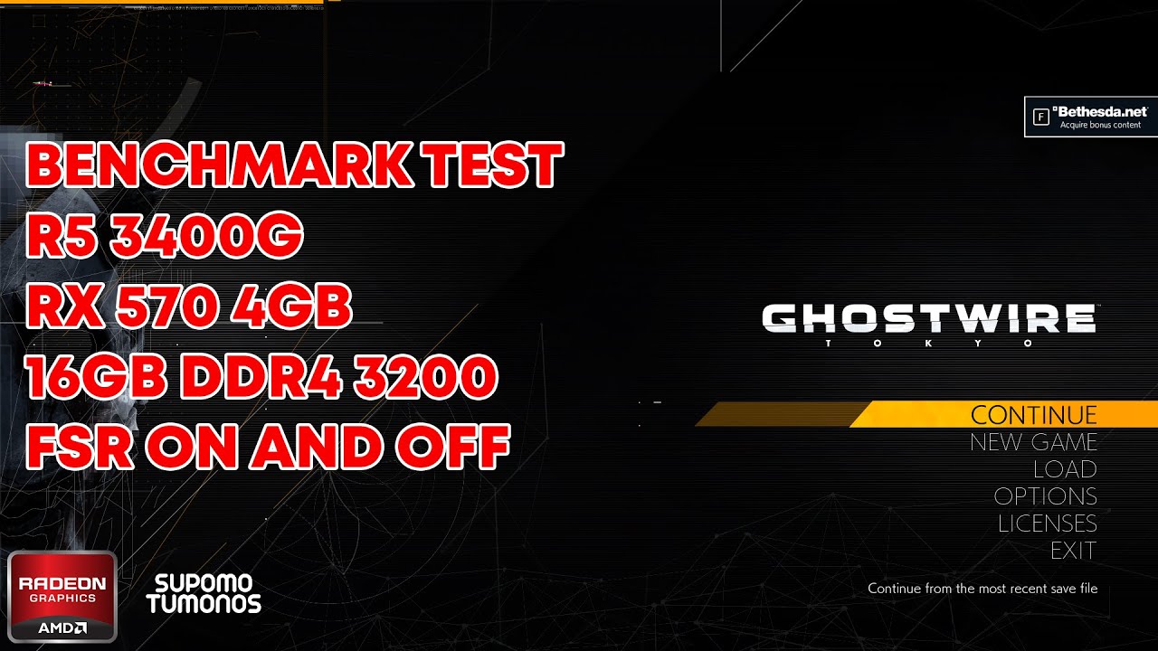 Ghostwire : Tokyo Benchmark FSR OFF and ON RX 570