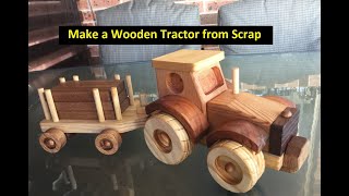 Make a Wooden Tractor from Scrap