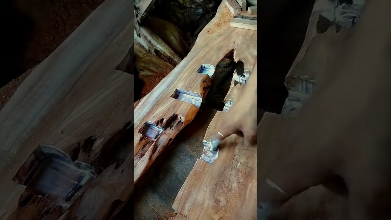 WOOD BENCH BUILD | CAMACHILE WOOD | LIVE EDGE 