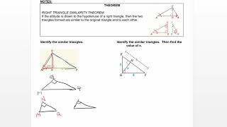 Identifying Similar Right Triangles