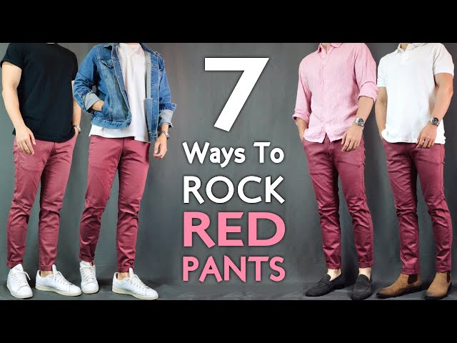 Red mens trousers The scarlet trousers that have been branded a fashion  faux pas  Daily Mail Online