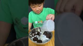 超簡単材料2つだけでオレオケーキ作ってみた #shorts