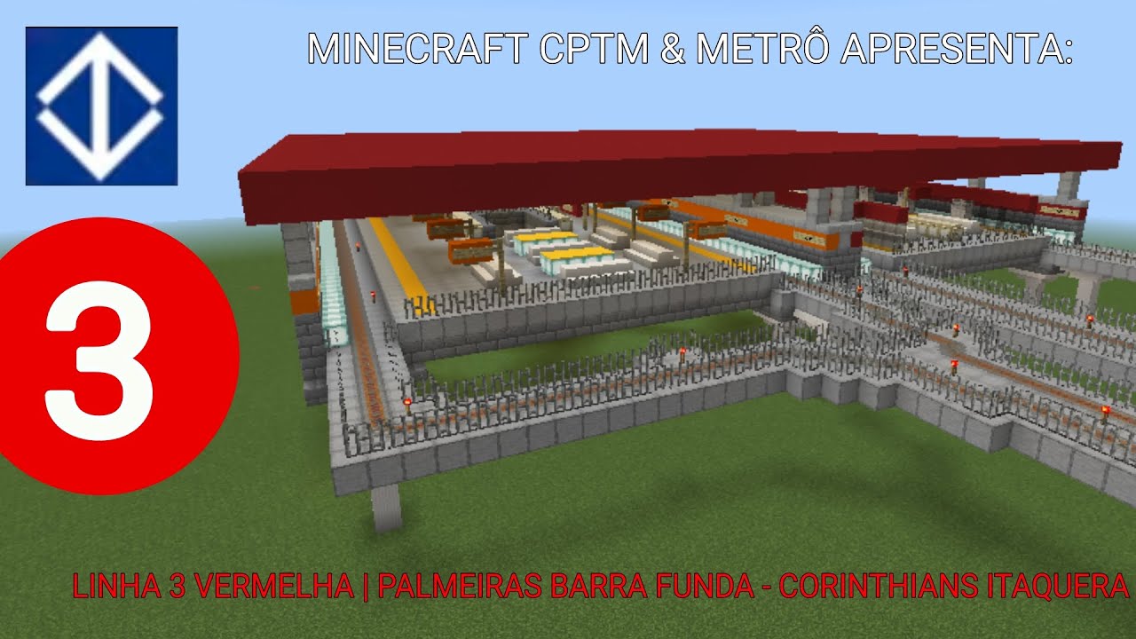Linha 3 Vermelha do METRÔ no Minecraft! - Minecraft CPTM & Metrô 2