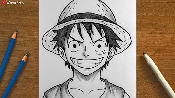 How to Draw Luffy | Easy Anime Sketch | One Piece Drawing Tutorial for Beginners