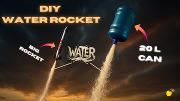 Big Water Rocket Launcher — 20L Can Launched! (Build + Test) #thelemonlab #waterrocket  #experiment