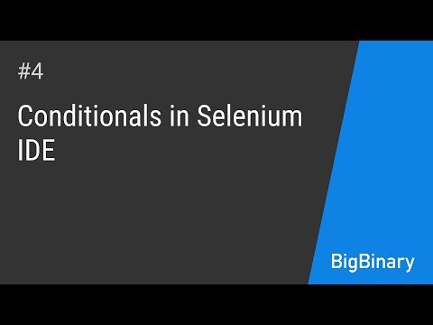 Conditionals in selenium IDE