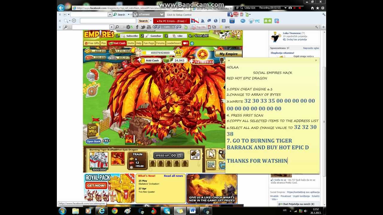 Social Empires hack red-hot epic dragon