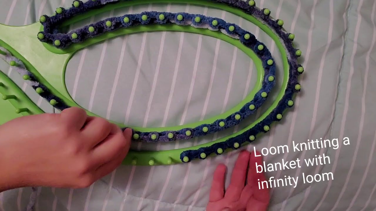 How to loom knit a blanket with infinity loom 