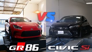 Toyota GR86 VS 2022 Honda Civic Si | WHP Dyno Results | Part 2