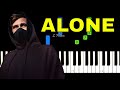 Alan walker  alone  easy piano tutorial