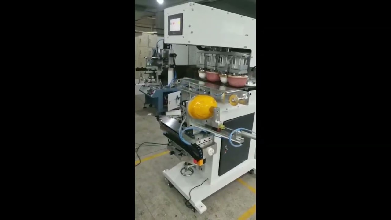 4 Color Ink Cup Pad Printing Machine For Helmet