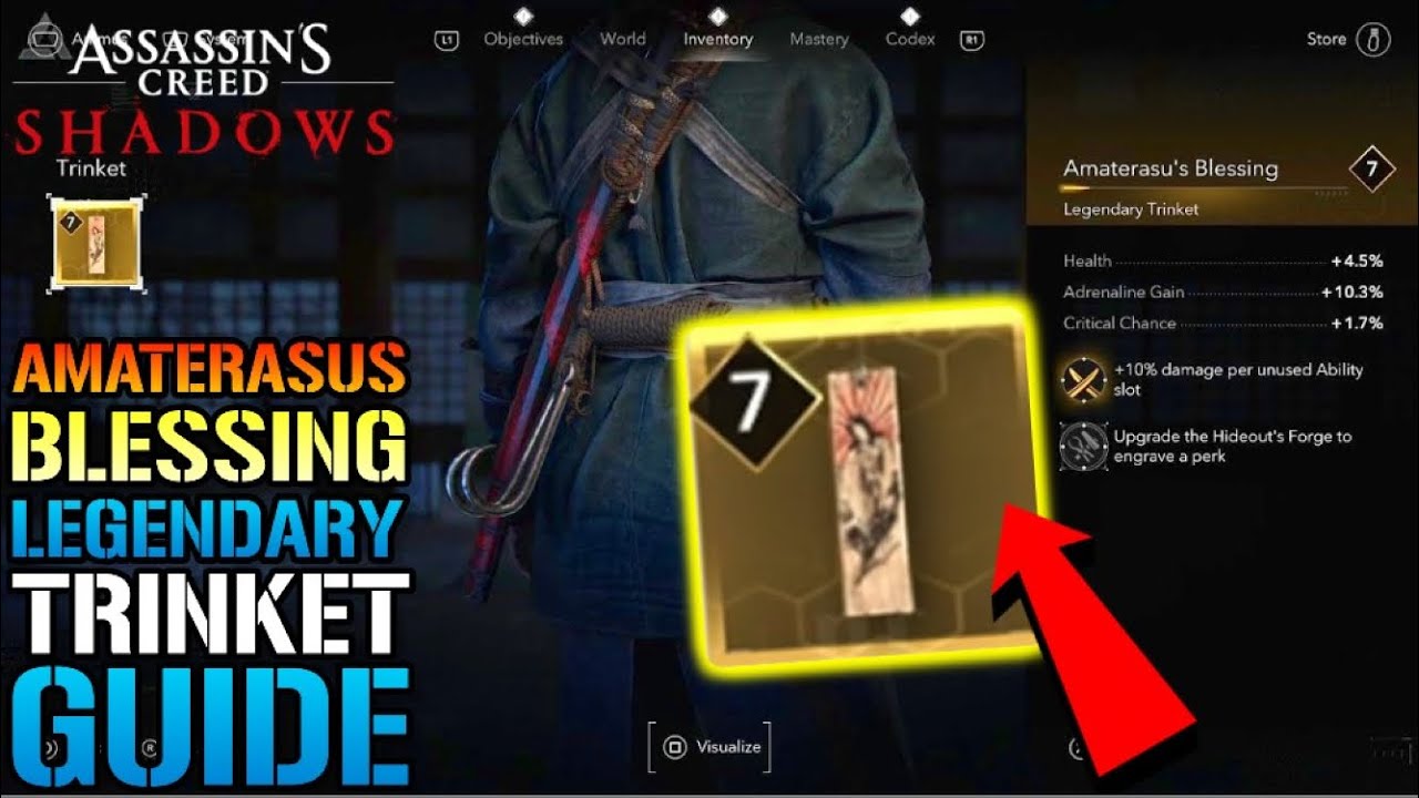 Assassin's Creed Shadows: Легендарный гид по аксессуару «Благословение Аматэрасу»! Как получить е...
