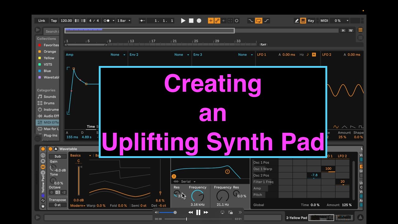 How to Sound Design in Ableton Live - Sound #9: Uplifting Synth Pad ...