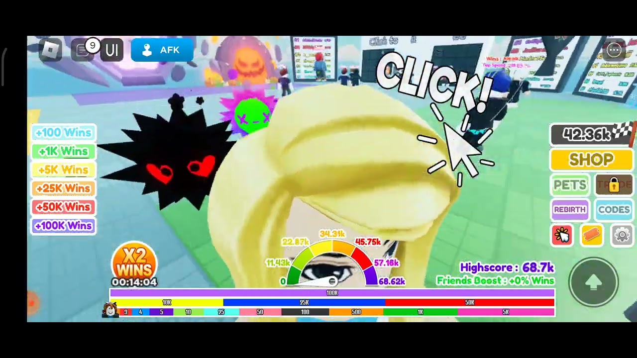 rase clicker simulator ka under mane  rebirth la le