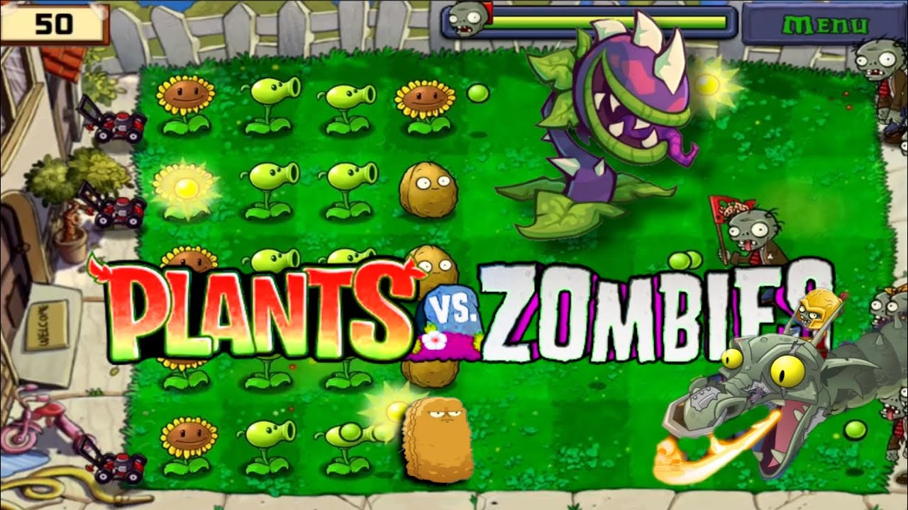 Plants vs Zombie best game ever, plants can shoot zombies Level 4 | Zombie Tag
