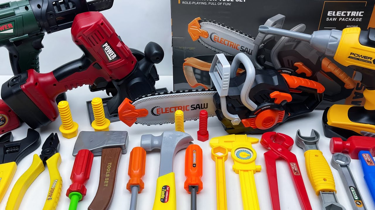 13-Minute Unboxing: A collection of professional power tools, from drills to chainsaws | toy review