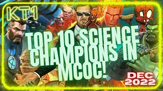 Top 10 SCIENCE Champions In MCOC MCOC Ranking Series Part 8 December 2022