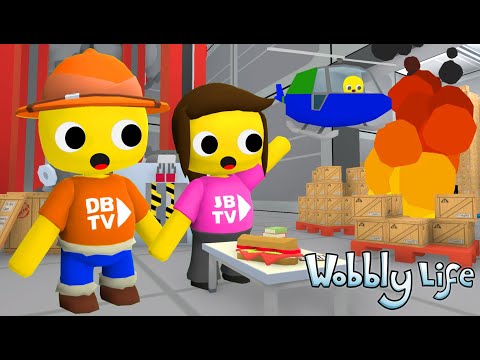 A HUGE FIRE STARTED WHILE FLYING IN THE LAB IN WOBBLY LIFE 