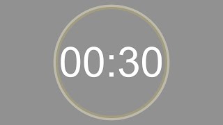 30 SECONDS - 4K - COUNTDOWN IN REVERSE - SECOND TIMER -