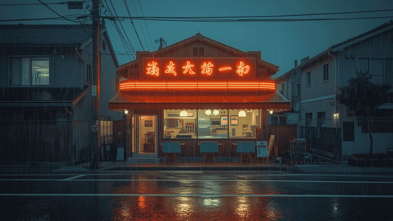 Late Night Work at a Tokyo Cafe ☕ Productivity Lofi Mix