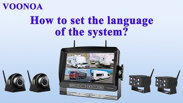 How to set the language of the VOONOA wireless backup camera system?