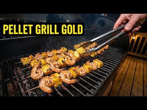Shrimp & Pineapple Pellet Grill Kebabs