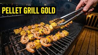 Shrimp & Pineapple Pellet Grill Kebabs