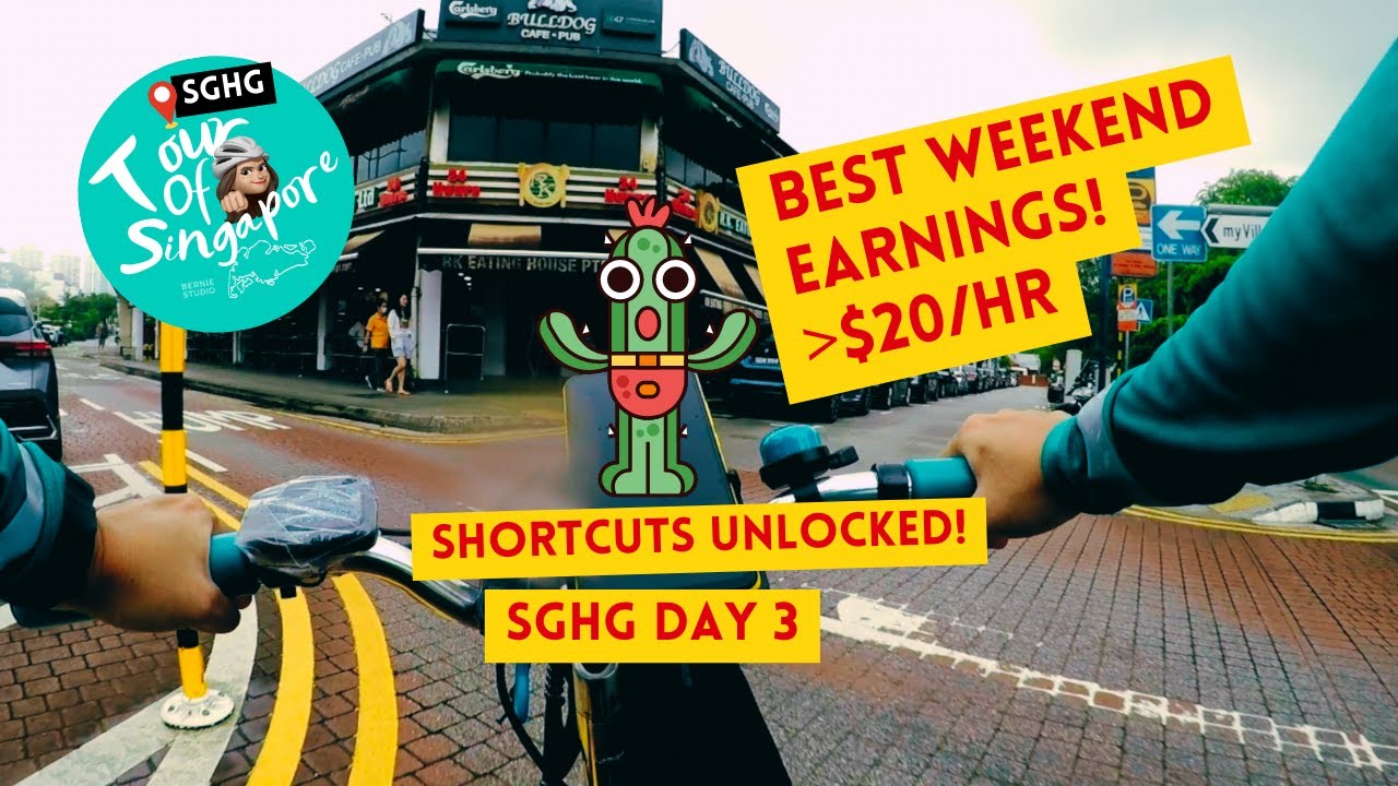 Best Weekend Earnings on a Drizzly Day! / SGHG Day 3 / Deliveroo Ebike Rider in Singapore
