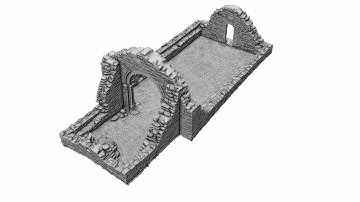 Untextured 3D model of Nuns Church, Clonmacnoise, Ireland