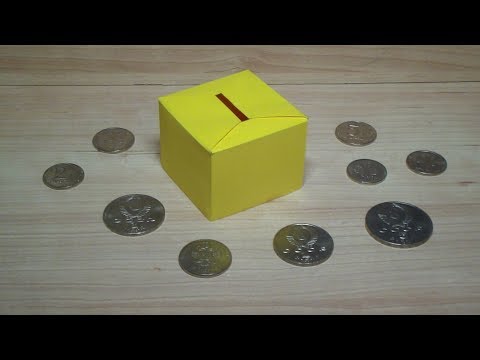 Копилка оригами из бумаги видео