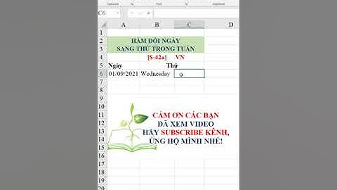 Thủ thuật Excel - đổi ngày sang thứ - Gia sư Tài Năng