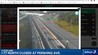 TRAFFIC ALERT | I-77 north closed at Pershing Ave.