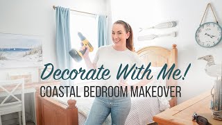 *NEW* 2023 Decorate With Me | COASTAL Bedroom Makeover! kateschwanke