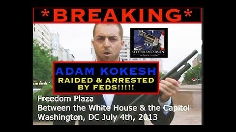 Police Break Down Door, Throw Flash Bang Grenade Raiding Adam Kokesh