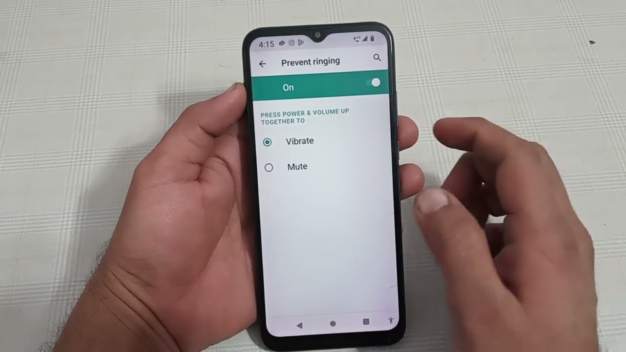 prevent ringing setting Lava Z4, Lava Z4 mein prevent ringing enable kaise karen