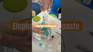 Chemical Reactions! Kids made Elephant Toothepaste #stemeducation #science #school #fyp #stemclub