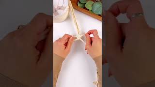 How to Start a Macramé Plant Hanger with Crown Knots | No Ring Needed