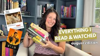 everything i read & watched in august | books, movies, curriculum, music