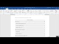 Apa Style Table Of Contents In Word