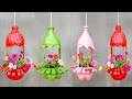 Brilliant Ideas, Beautiful and Colorful Hanging Garden from Plastic Bottles