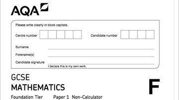AQA GCSE maths Foundation paper 1(Non calculator) May 2023,Answers 8300/1F