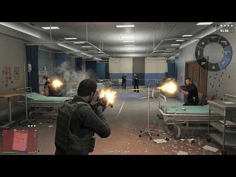 GTA 5 - Hospital Cop Shootout + Ten Star Escape